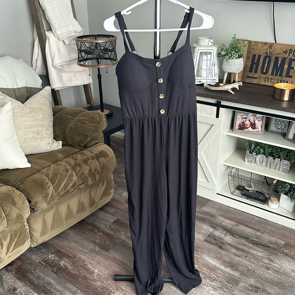 Juniors Black Jumpsuit - Size L